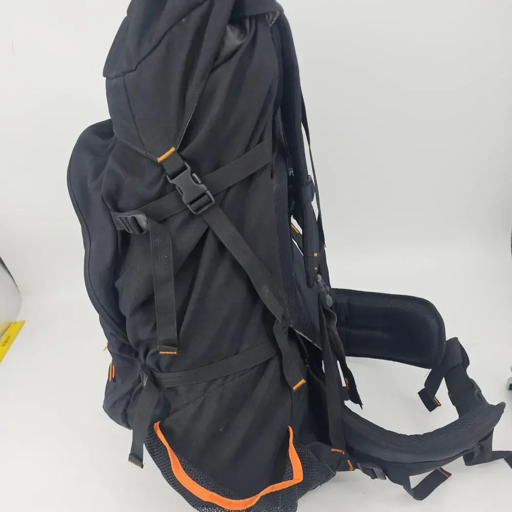 JanSport Big Bear 82 internal frame hiking backpack black orange Gorpcore Gorp